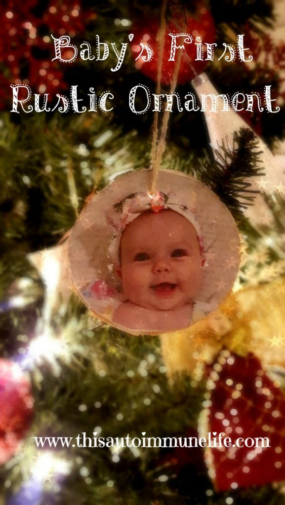Rustic Baby's First Ornament