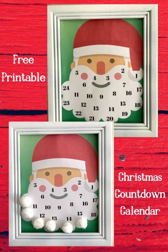 Free Printable Christmas Countdown Calendar from www.thisautoimmunelife.com #Christmas #countdown #calendar